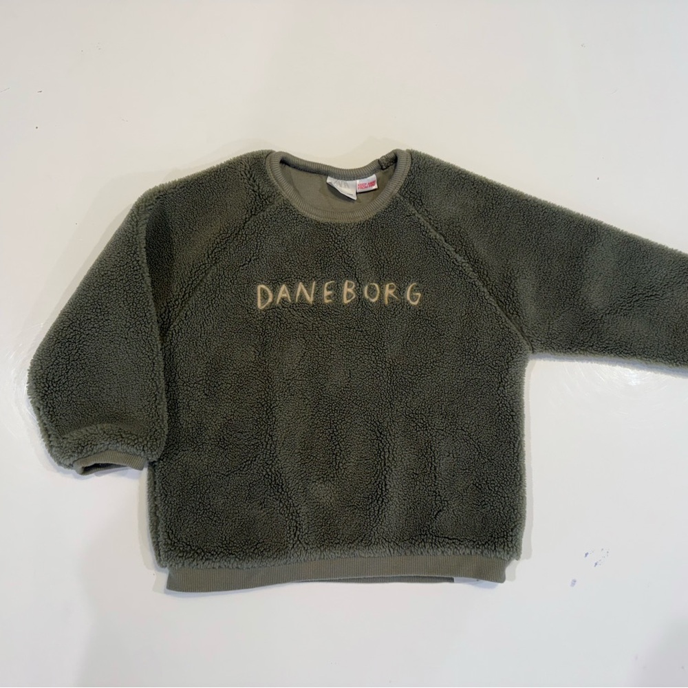 Zara Olive Fleece Sweatshirt